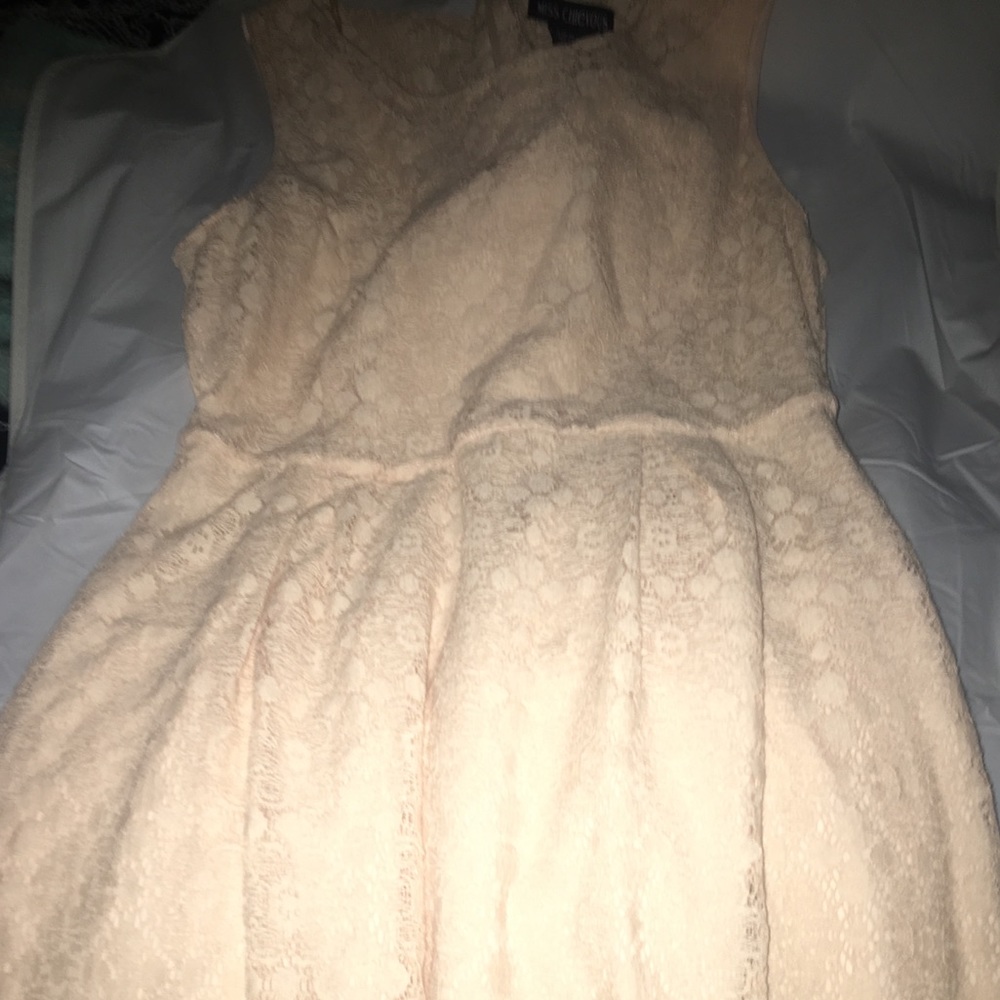 Nude pink lace dress